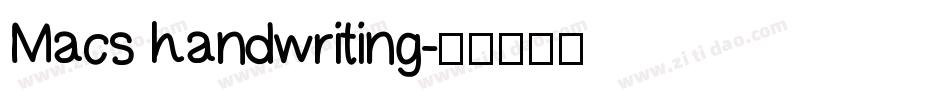 Macs handwriting字体转换